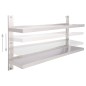 vidaXL Estantería pared flotante 2 niveles acero inoxidable 150x30 cm vidaXL Estantería pared flotante 2 niveles acero inoxidable 150x30 cm