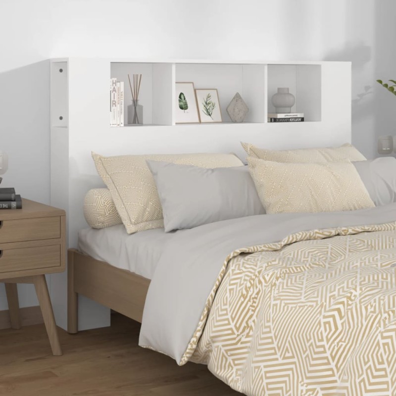 vidaXL Mueble cabecero blanco 140x18,5x104,5 cm vidaXL Mueble cabecero blanco 140x18,5x104,5 cm