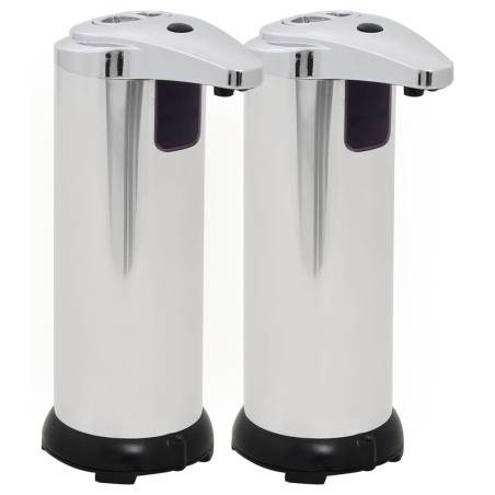 vidaXL Dispensador de jabón automático sensor infrarrojo 2 uds 600ml 