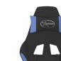 vidaXL Silla gaming de masaje con reposapiés tela negro y azul vidaXL Silla gaming de masaje con reposapiés tela negro y azul