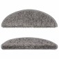 vidaXL Alfombras de peldaños de escalera 15 uds gris 56x17x3 cm vidaXL Alfombras de peldaños de escalera 15 uds gris 56x17x3 cm