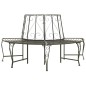 vidaXL Banco para árbol de jardín semicircular acero 160 cm vidaXL Banco para árbol de jardín semicircular acero 160 cm