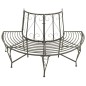 vidaXL Banco para árbol de jardín semicircular acero 160 cm vidaXL Banco para árbol de jardín semicircular acero 160 cm