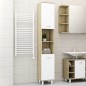 vidaXL Armario de baño contrachapada blanco y roble 30x30x179 cm vidaXL Armario de baño contrachapada blanco y roble 30x30x179 cm