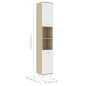 vidaXL Armario de baño contrachapada blanco y roble 30x30x179 cm vidaXL Armario de baño contrachapada blanco y roble 30x30x179 cm