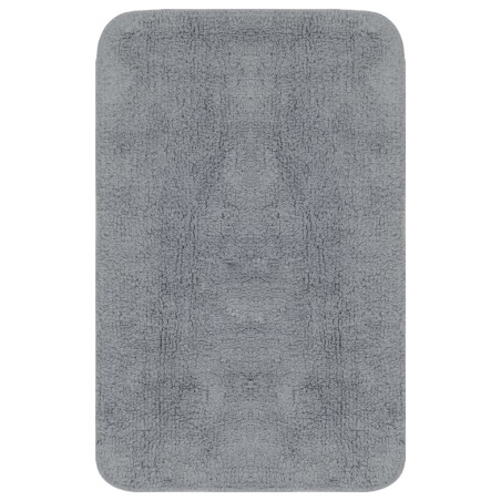 vidaXL Conjunto de alfombras de baño de tela 2 piezas gris