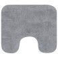 vidaXL Conjunto de alfombras de baño de tela 2 piezas gris vidaXL Conjunto de alfombras de baño de tela 2 piezas gris