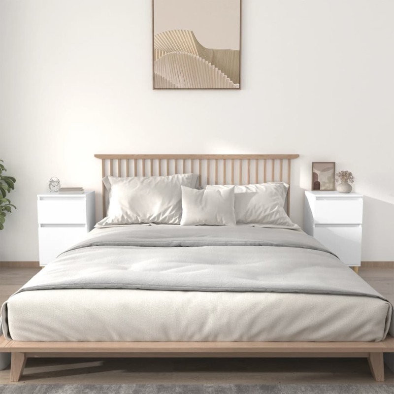 vidaxL Mesitas de noche blancas 2 uds 40x35x70 cm vidaxL Mesitas de noche blancas 2 uds 40x35x70 cm
