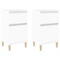 vidaxL Mesitas de noche blancas 2 uds 40x35x70 cm vidaxL Mesitas de noche blancas 2 uds 40x35x70 cm