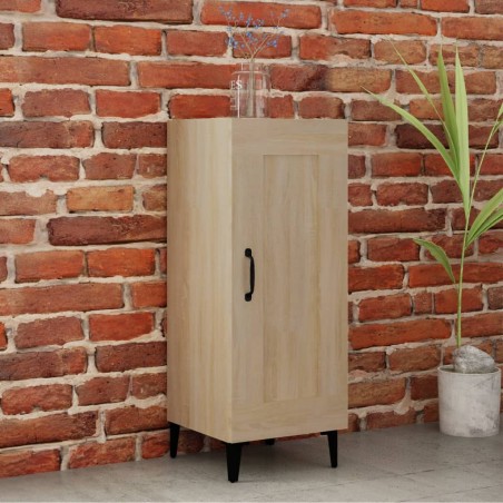 vidaXL Aparador madera contrachapada color roble Sonoma 34,5x34x90 cm
