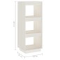 vidaXL Estantería/divisor de espacios madera pino blanco 40x35x103 cm vidaXL Estantería/divisor de espacios madera pino blanco 40x35x103 cm