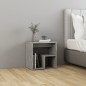 vidaXL Mesita de noche madera contrachapada gris hormigón 40x30x40 cm vidaXL Mesita de noche madera contrachapada gris hormigón 40x30x40 cm