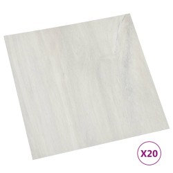 vidaXL Tarimas autoadhesivas 20 unidades PVC 1,86 m² crema