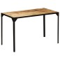 vidaXL Mesa de comedor madera maciza de mango rugosa y acero 120 cm vidaXL Mesa de comedor madera maciza de mango rugosa y acero 120 cm