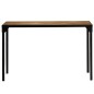 vidaXL Mesa de comedor madera maciza de mango rugosa y acero 120 cm vidaXL Mesa de comedor madera maciza de mango rugosa y acero 120 cm