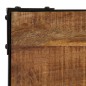 vidaXL Mesa de comedor madera maciza de mango rugosa y acero 120 cm vidaXL Mesa de comedor madera maciza de mango rugosa y acero 120 cm