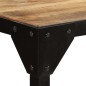 vidaXL Mesa de comedor madera maciza de mango rugosa y acero 120 cm vidaXL Mesa de comedor madera maciza de mango rugosa y acero 120 cm