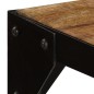 vidaXL Mesa de comedor madera maciza de mango rugosa y acero 120 cm vidaXL Mesa de comedor madera maciza de mango rugosa y acero 120 cm