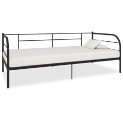 vidaXL Estructura de cama de metal negro 90x200 cm