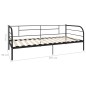 vidaXL Estructura de cama de metal negro 90x200 cm vidaXL Estructura de cama de metal negro 90x200 cm