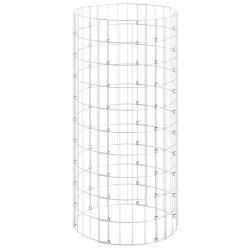 vidaXL Poste circular de gaviones acero galvanizado Ø50x100 cm