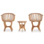 vidaXL Mesa y sillas de bistró para jardín 3 pzas madera maciza teca vidaXL Mesa y sillas de bistró para jardín 3 pzas madera maciza teca
