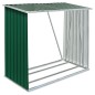 vidaXL Casetilla para leña acero galvanizado verde 163x83x154 cm vidaXL Casetilla para leña acero galvanizado verde 163x83x154 cm