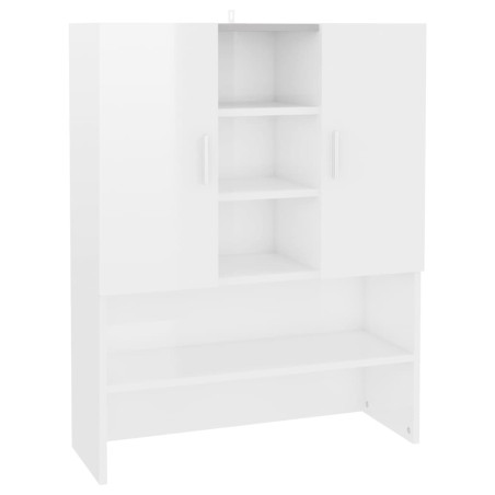 vidaXL Armario de lavadora blanco brillante 70,5x25,5x90 cm