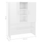 vidaXL Armario de lavadora blanco brillante 70,5x25,5x90 cm