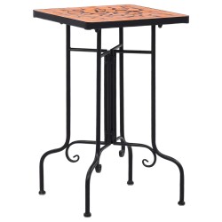 vidaXL Mesa auxiliar de mosaico cerámica terracota
