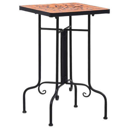 vidaXL Mesa auxiliar de mosaico cerámica terracota