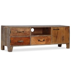 vidaXL Mueble para TV de madera maciza vintage 118x30x40 cm                  