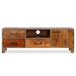 vidaXL Mueble para TV de madera maciza vintage 118x30x40 cm                  