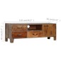 vidaXL Mueble para TV de madera maciza vintage 118x30x40 cm                  