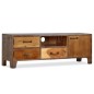 vidaXL Mueble para TV de madera maciza vintage 118x30x40 cm                  