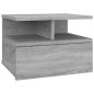 vidaXL Mesita de noche flotante contrachapada gris Sonoma 40x31x27 cm vidaXL Mesita de noche flotante contrachapada gris Sonoma 40x31x27 cm