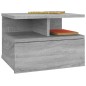 vidaXL Mesita de noche flotante contrachapada gris Sonoma 40x31x27 cm vidaXL Mesita de noche flotante contrachapada gris Sonoma 40x31x27 cm