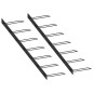 vidaXL Botellero de pared para 14 botellas 2 unidades metal negro vidaXL Botellero de pared para 14 botellas 2 unidades metal negro