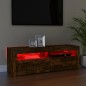 vidaXL Mueble de TV con luces LED color roble ahumado 120x35x40 cm vidaXL Mueble de TV con luces LED color roble ahumado 120x35x40 cm