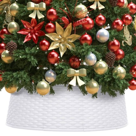 vidaXL Falda del árbol de Navidad blanca Ø65x19,5 cm