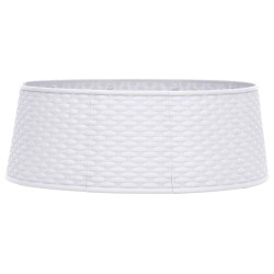 vidaXL Falda del árbol de Navidad blanca Ø65x19,5 cm