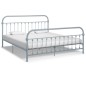 vidaXL Estructura de cama de metal gris 180x200 cm