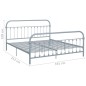 vidaXL Estructura de cama de metal gris 180x200 cm
