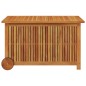 vidaXL Caja de almacenaje de jardín ruedas acacia maciza 90x50x58 cm