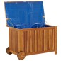 vidaXL Caja de almacenaje de jardín ruedas acacia maciza 90x50x58 cm