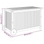 vidaXL Caja de almacenaje de jardín ruedas acacia maciza 90x50x58 cm