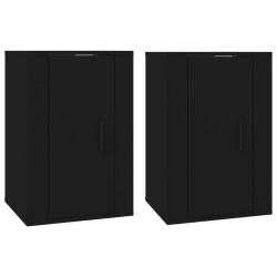 vidaXL Muebles para TV de pared 2 uds negro 40x34,5x60 cm