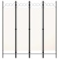 vidaXL Biombo divisor de 4 paneles blanco crema 160x180 cm vidaXL Biombo divisor de 4 paneles blanco crema 160x180 cm