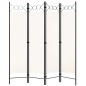 vidaXL Biombo divisor de 4 paneles blanco crema 160x180 cm vidaXL Biombo divisor de 4 paneles blanco crema 160x180 cm