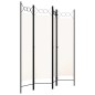 vidaXL Biombo divisor de 4 paneles blanco crema 160x180 cm vidaXL Biombo divisor de 4 paneles blanco crema 160x180 cm